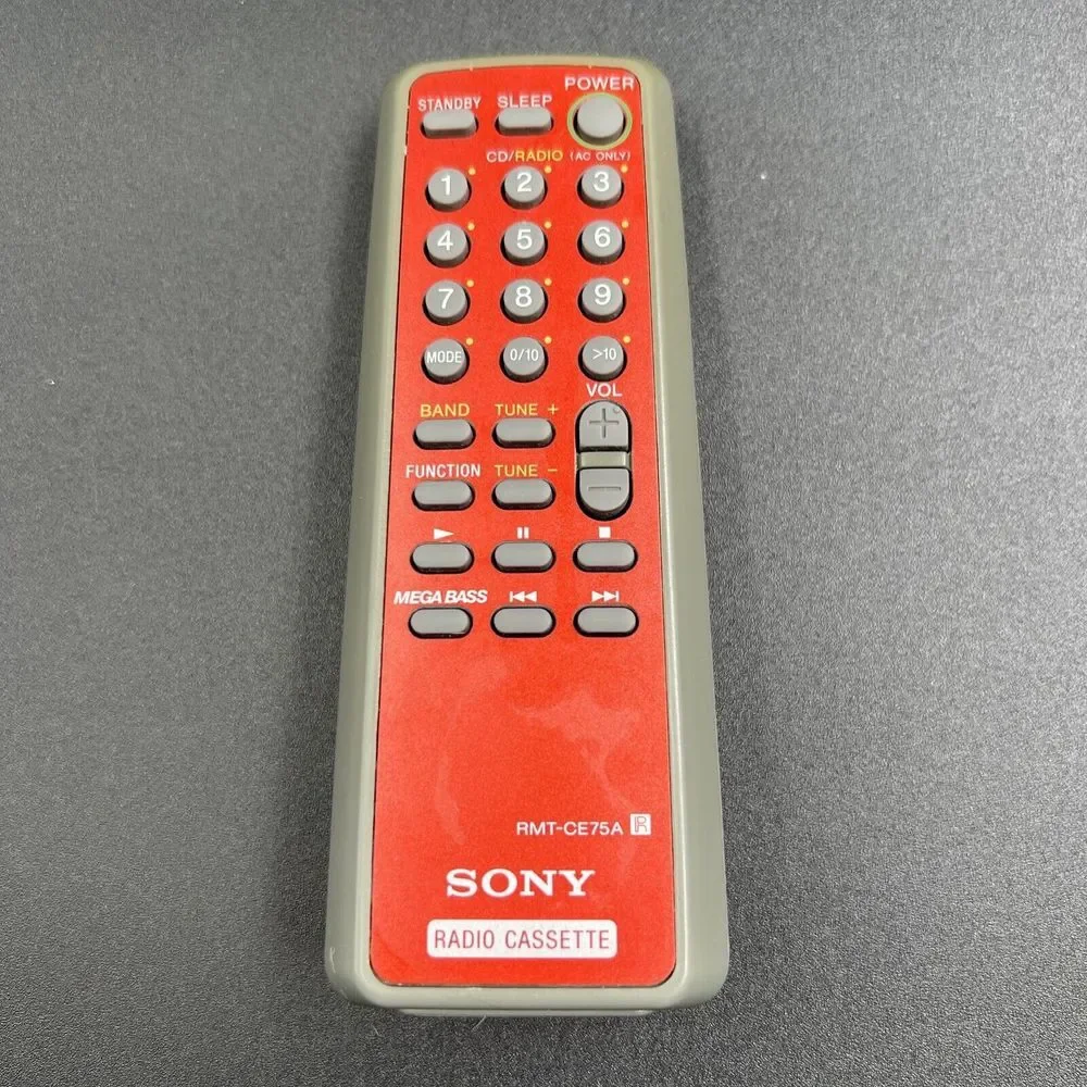 Sony OEM RMT-CE75A Gray With Red Inlay Remote Control